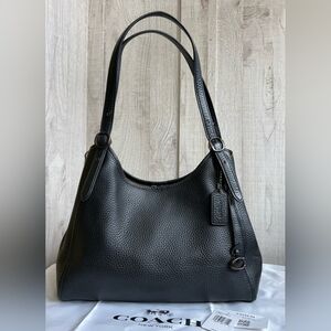 Coach Lori Shoulder Bag Black Leather New
